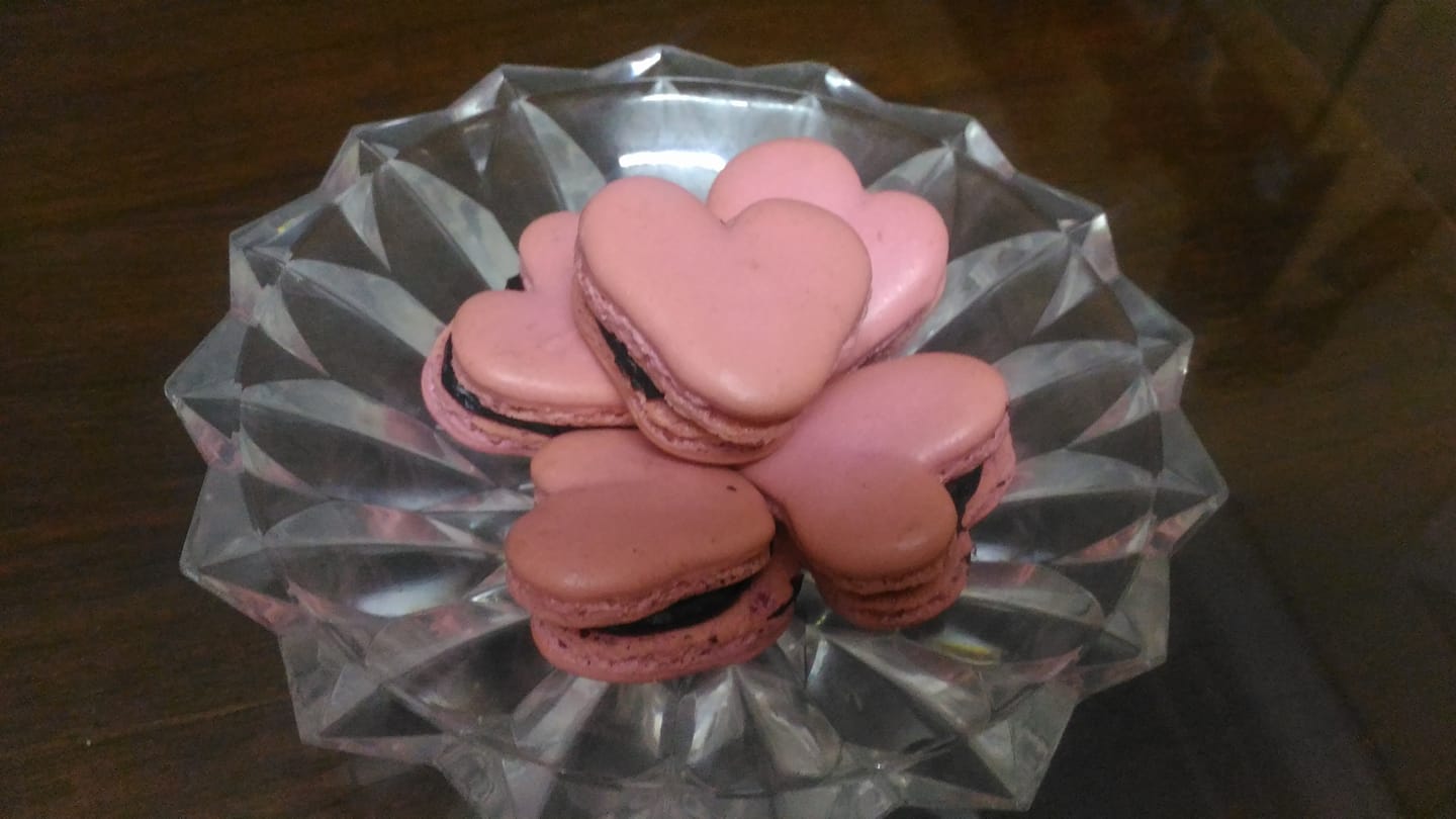 Heart shaped French Macarons
