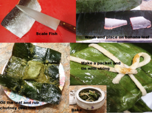 Fish wrapped in Banana Leaf with delicious Chutney: Parsi Patra ni Maachi