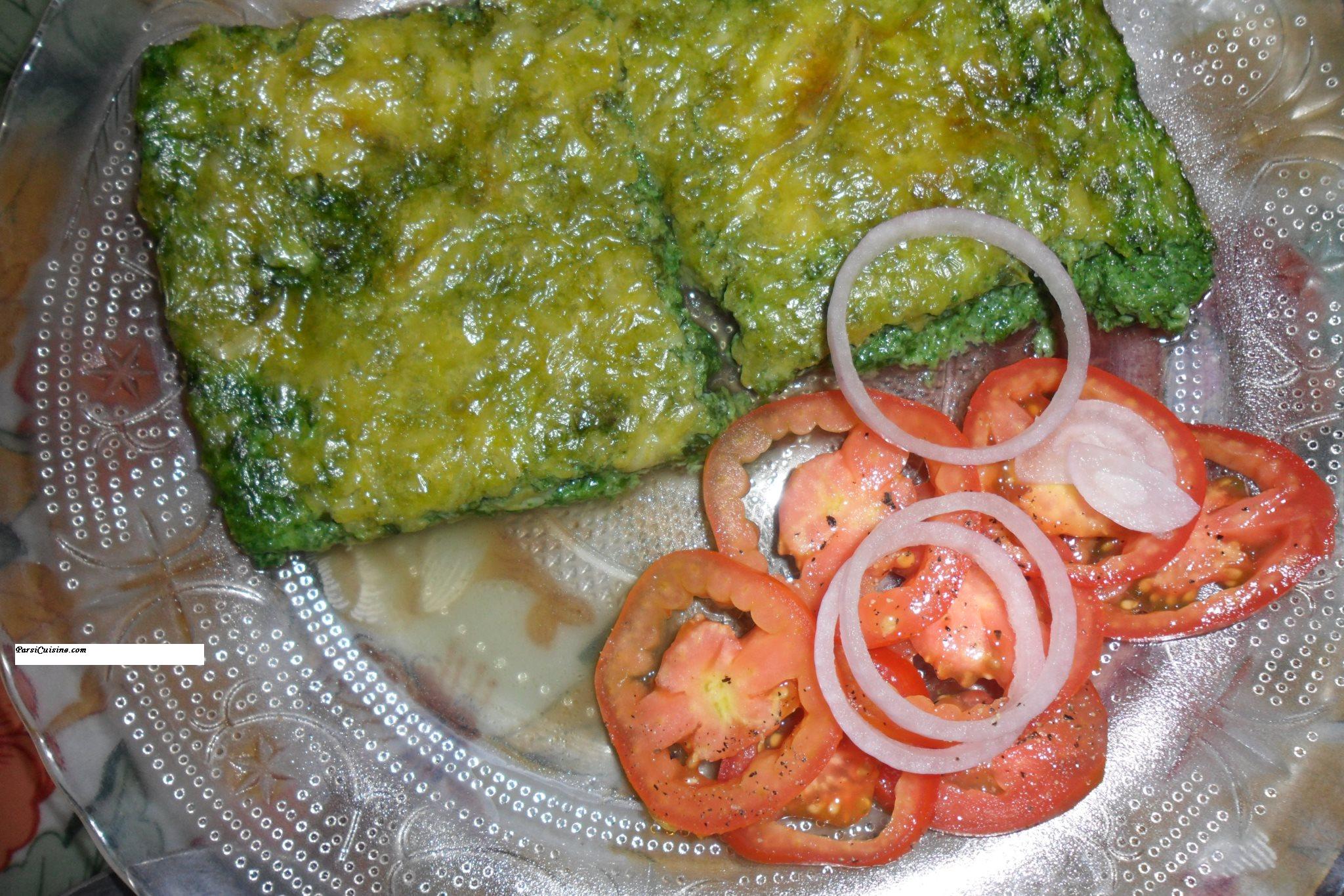 Low cal spinach egg savoury baked custard